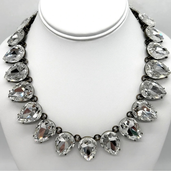 BaubleBar Faceted Jeweled Teardrop Necklace - Picture 1 of 4